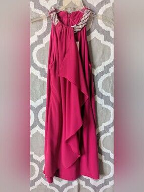 Cache Cocktail Dress with Beaded Neckline